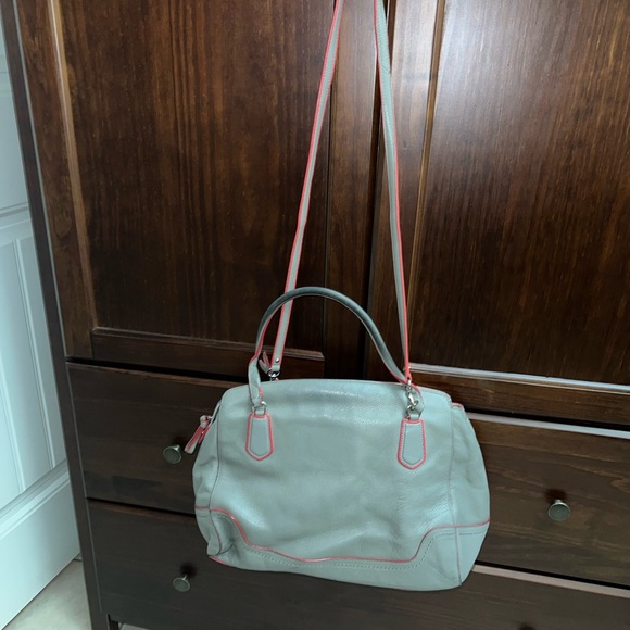 Coach Poppy Edgestain Large Flap Satchel Handbag TLC - Picture 9 of 12